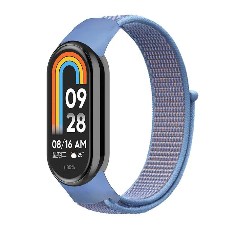 Xiaomi Mi Band 9/8/7/6/5/4/3 対応 ナイロンループストラップ NFCスマートウォッチ用交換バンド スポーツリストバンド サイズ:Mi Band 並行輸入品