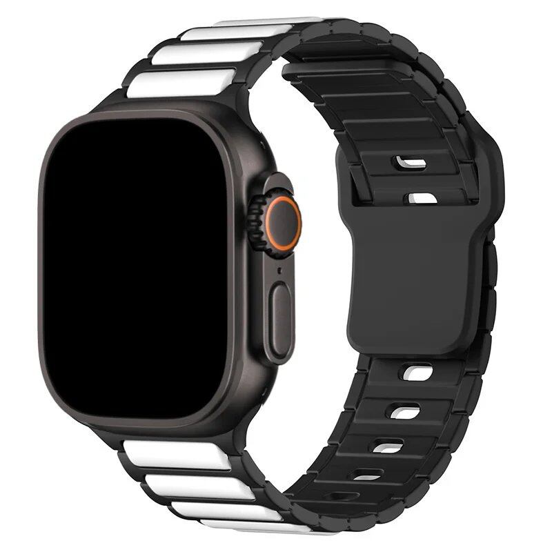 Apple Watch用シリコンバンド(対応機種:Series 9/8/7/6/5/SE/Ultra 2、サイズ:38mm/40mm/42mm/44mm/45mm/46mm/49mm) バンドカラー:mm 並行輸入品