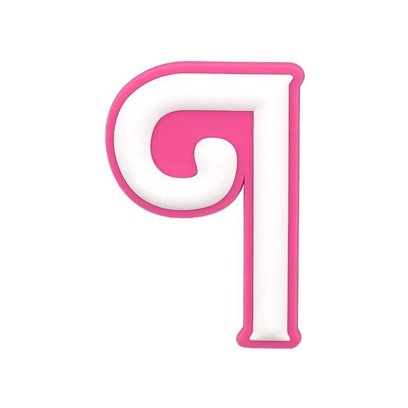 1/26 Scale PVC Pink Greek Alphabet A-Z Charm for Beach Bags, Women's Handbags, and Travel Bags (Pinky Girls) - Parallel Import