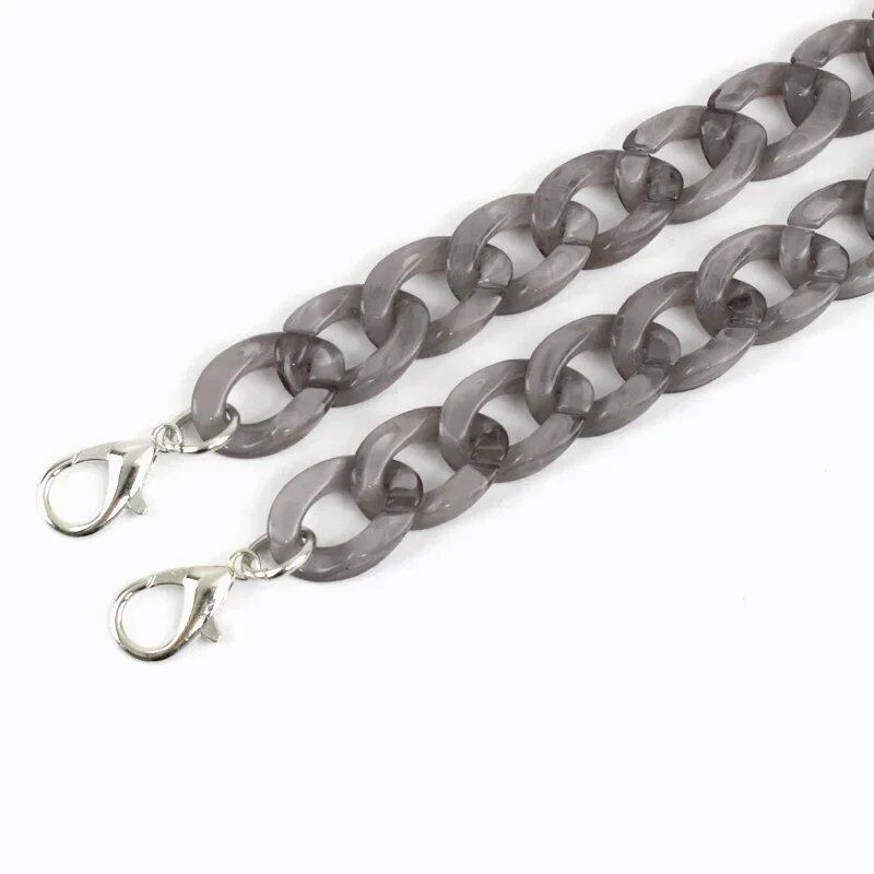 1個 ディープピール 60cm アクリルバッグチェーン レディースバッグ ショルダーストラップ ワイドレジンチェーン 財布用ハンドル交換 バッグパーツアクセサリー サイズ:60cm; 並行輸入品