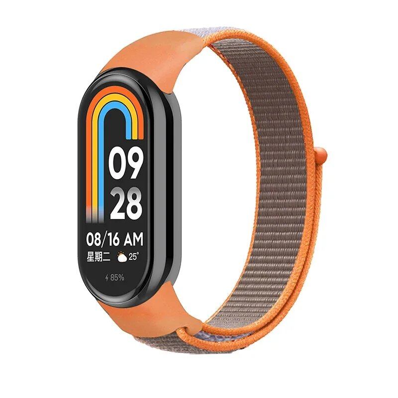 Xiaomi Mi Band 9/8/7/6/5/4/3 対応 ナイロンループストラップ NFCスマートウォッチ用交換バンド スポーツリストバンド サイズ:Mi Band 並行輸入品