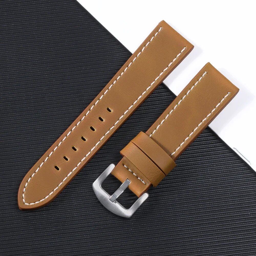 Leather watch band, sports vintage style, compatible with Omega and Seiko, 18mm, 20mm, 22mm, and 24mm, for men and women, smartwatch bracelet, sizes: Parallel import
