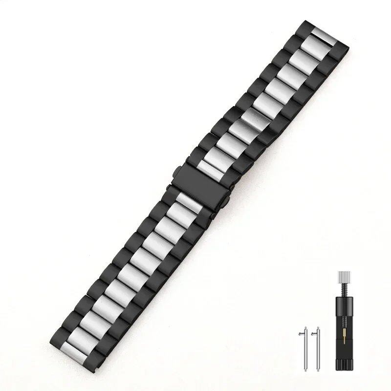 22mm Metal Strap, Premium Stainless Steel Wristband for Garmin Forerunner 265, 965, 955, 255, Music, and Garmin Venu 3/2 Accessories, Band Color: Parallel Import