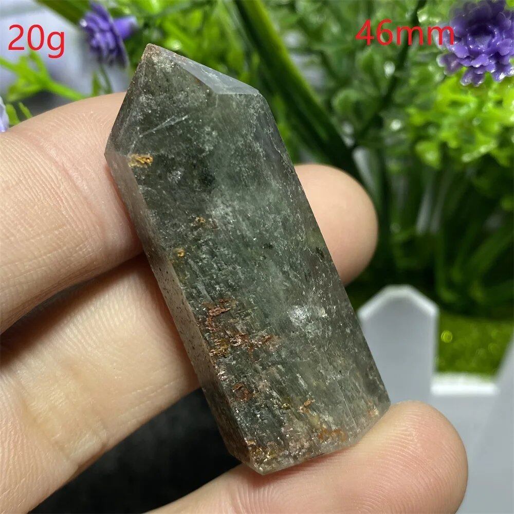 Natural Ghost Phantom Quartz Crystal Hexagonal Tower Obelisk, Spiritual Meditation, Reiki, Gift Stone, Home Decor, Parallel Import