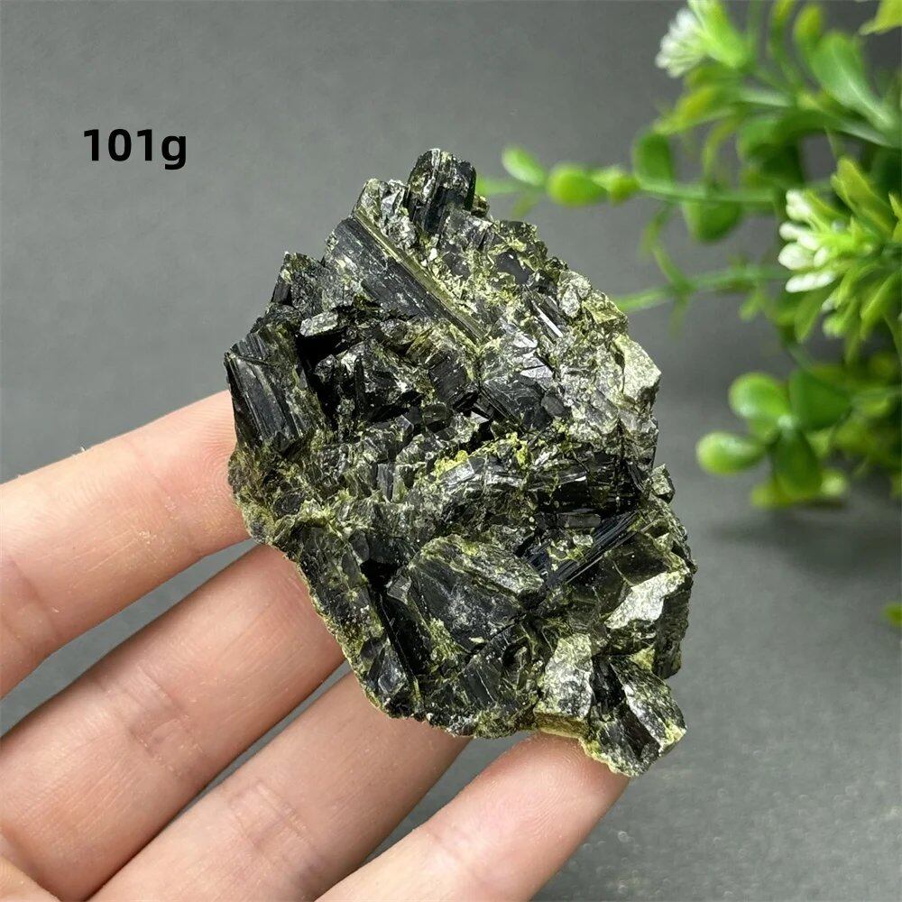 Natural Green Tourmaline Rough Stone Specimen Collection for Aura Healing, Meditation, and Energy Chakra Use. Gemstone Home Furnishing Gift. Parallel Import.