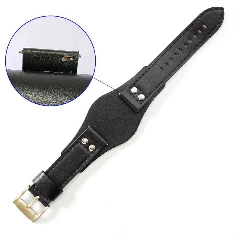 Fossil CH2564 CH2565 CH2891 CH3051対応 本革 22mm メンズ 時計バンド レザー レトロ 快適 リストバンド バンドカラー: 並行輸入品