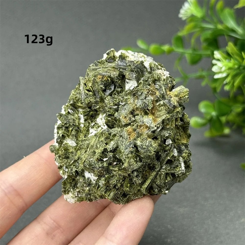 Natural Green Tourmaline Rough Stone Specimen Collection for Aura Healing, Meditation, and Energy Chakra Use. Gemstone Home Furnishing Gift. Parallel Import.