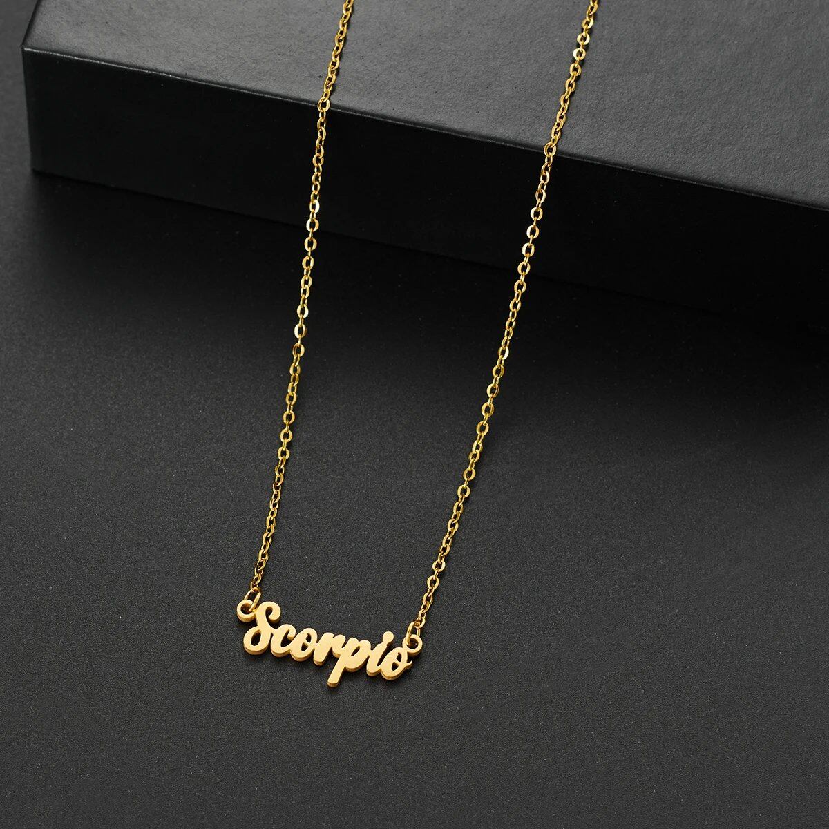 Silver-colored stainless steel star and constellation chain necklace for women, constellation pendant, birthday gift, 45cm long; metal color, parallel import