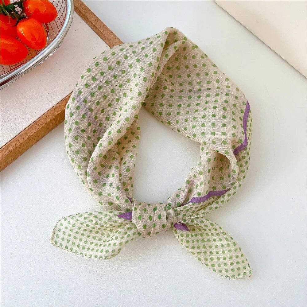 Women's Fashion Bandana Cotton Headscarf Small Hijab Floral Print Handkerchief Hair Scarf Headband Neck Scarf Size: One Size Fits Most; Parallel Import