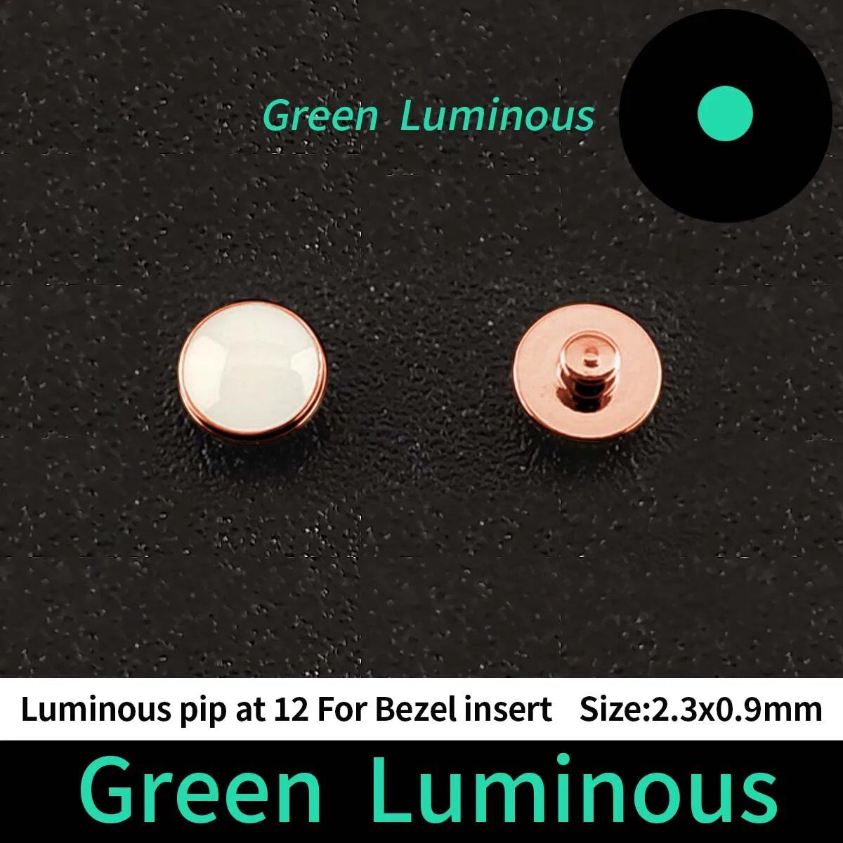 Green and Blue Luminous Spot for 12 o'clock Ceramic Bezel Insert; Ships from: Parallel Import