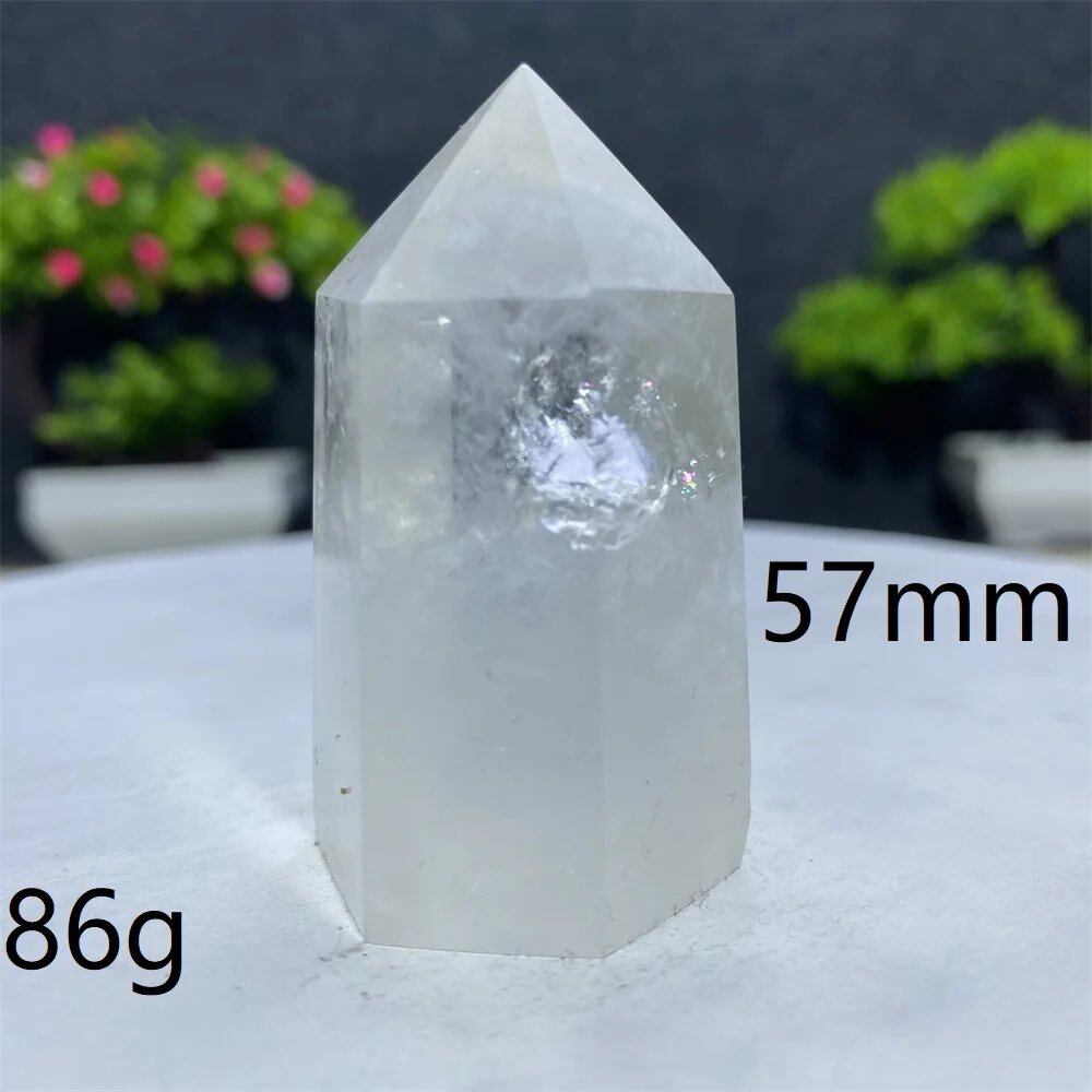 白水晶タワーワンド 六角オベリスク 研磨工芸品 天然原石 ミネラル標本 スピリチュアル瞑想ヒーリング 並行輸入品