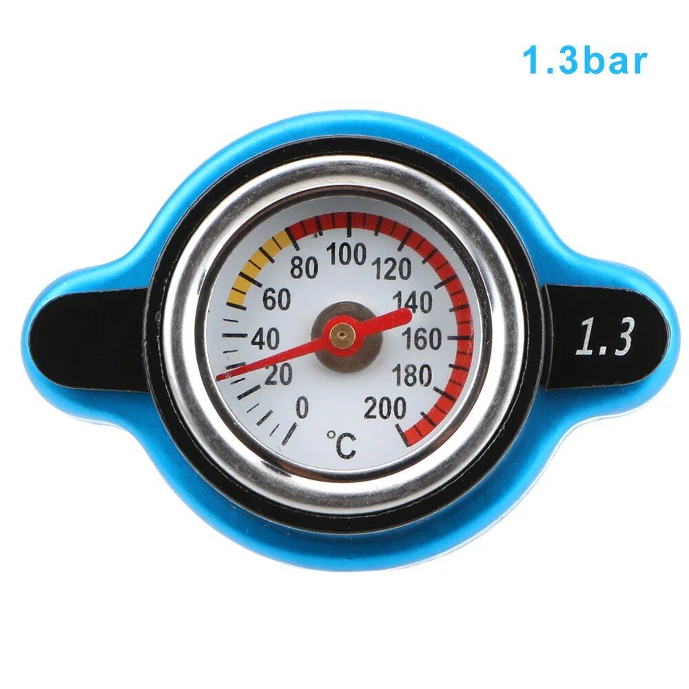 0.9/1.1/1.3 Bar Car Water Tank Cover with Temperature Gauge, Radiator Cap, Pressure and Temperature Sensor, Auto Accessories, Color: Bar, Parallel Import