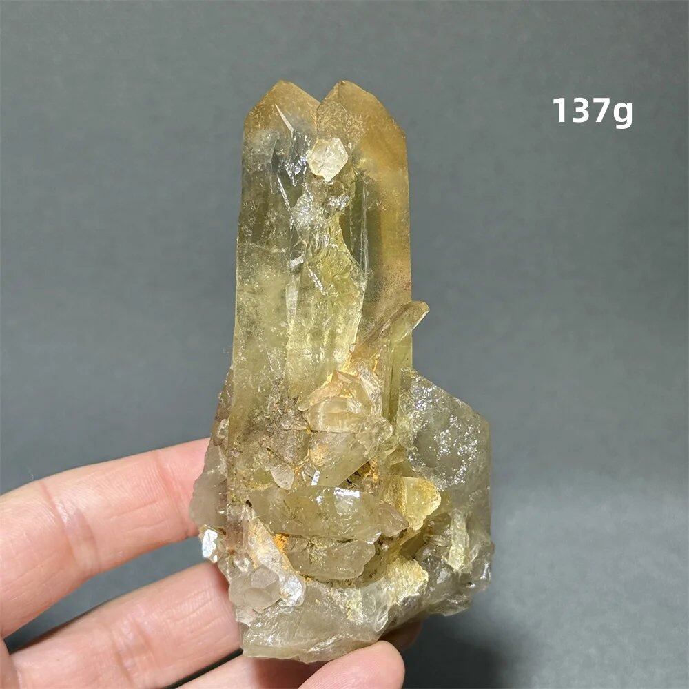 シトリン タワークリスタル 天然クォーツ 鉱石 エネルギー ヒーリング スピリチュアル オーラ 魔術 ホームデコレーション カラー: 並行輸入品