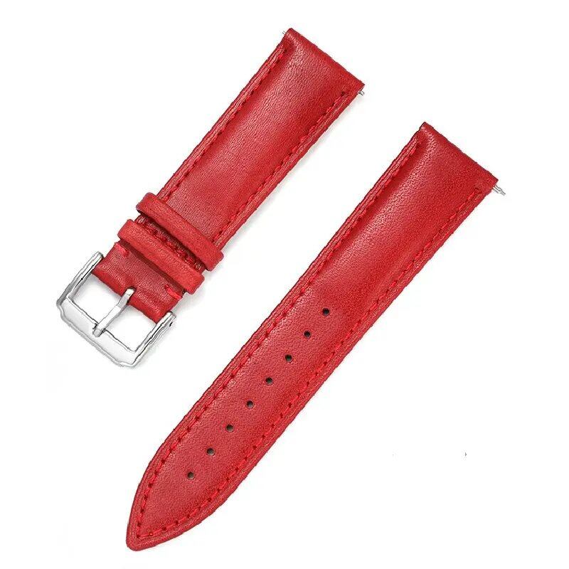 UTHAI Z36 Double-Sided Waterproof Cowhide Leather Watch Strap, Compatible with 18mm, 19mm, 20mm, 21mm, and 22mm Watches, Compatible with Huawei and Samsung Watches, Band Color: mm, Parallel Import