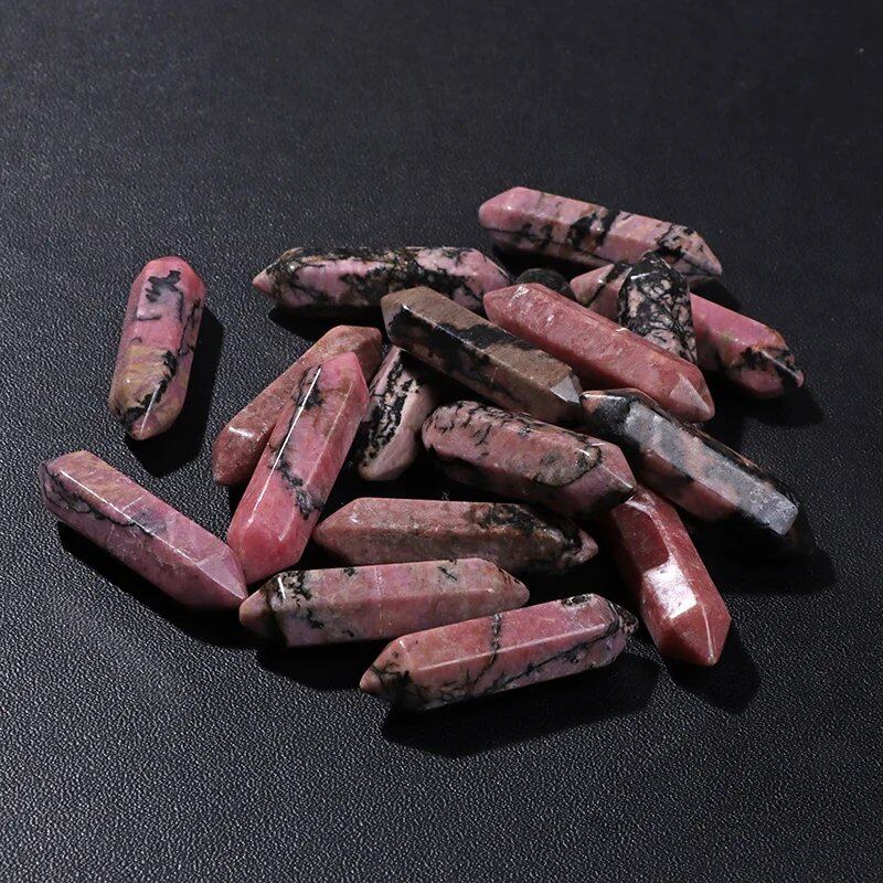 卸売 天然石 クリスタルビーズ 8x32mm カラフル 瞑想ペンダント クォーツ ミネラルクラフト DIYアクセサリー ホームデコ 並行輸入品