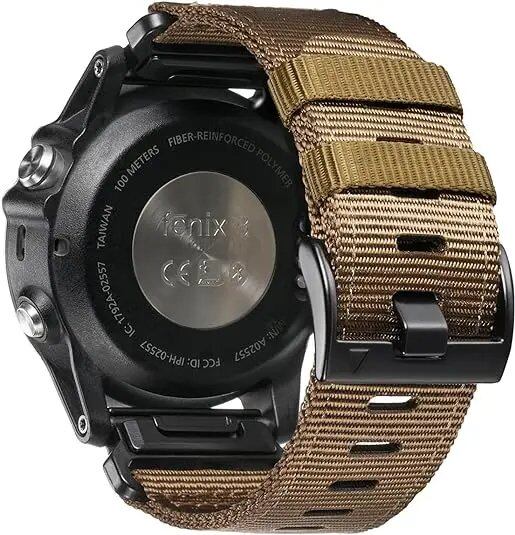 Garmin Fenix 7/7X/6X Pro/Epix Pro Gen 2(51mm・47mm)/Fenix 6/5 Plus/5X Plus用 クイックフィット 22mm・26mm ナイロン ストラップ ブレイデッド ウォッチバンド バンドカラー:mm 並行輸入品