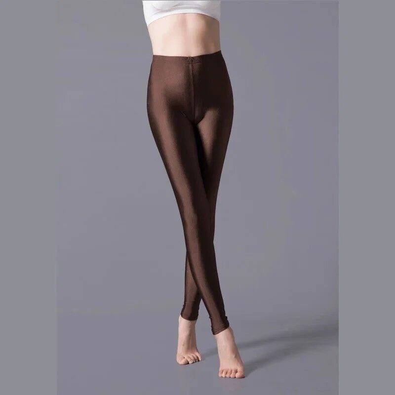 High-elastic skinny leggings, pencil pants, slimming, plus-size trousers, shiny yoga pants for women, sexy, skin-friendly, tight leggings, size: parallel import