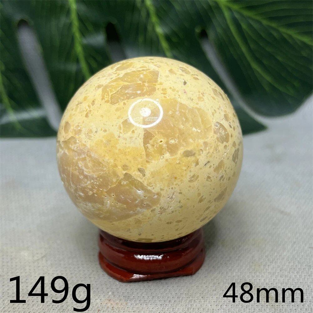 Hand-Polished Australian Gold Opal Ball, Ideal for Home Decor, Room Decoration, Holiday Gifts, Spiritual Stones, Healing, Witchcraft, Altars, and Prayer (Imported)