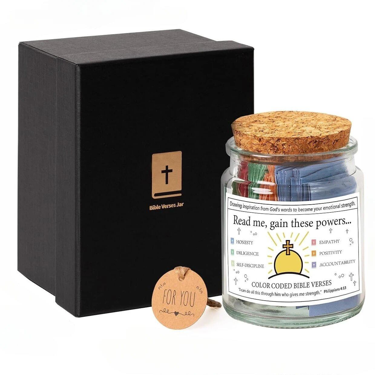 Quran Verse Bottle, Peace of Mind Prayer Jar, Creative Emotional Verse Jar, Easter Baptism Favors Gift, Color: Parallel Import