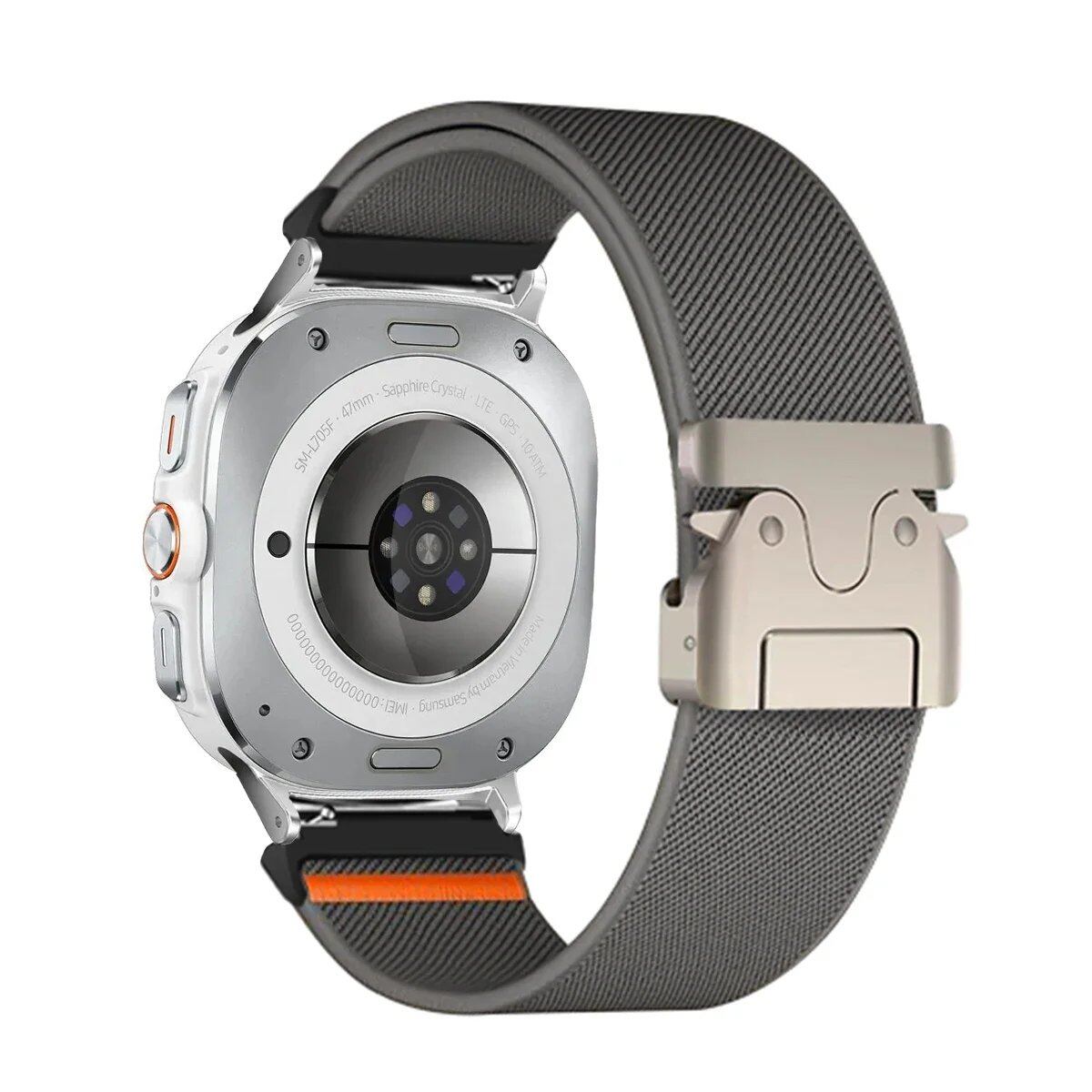 47mm Sport Nylon Bracelet Braided Loop Strap for Samsung Galaxy Watch 7 Ultra. Band Color: Compatible with Galaxy Watch 7 Ultra. Parallel Import.