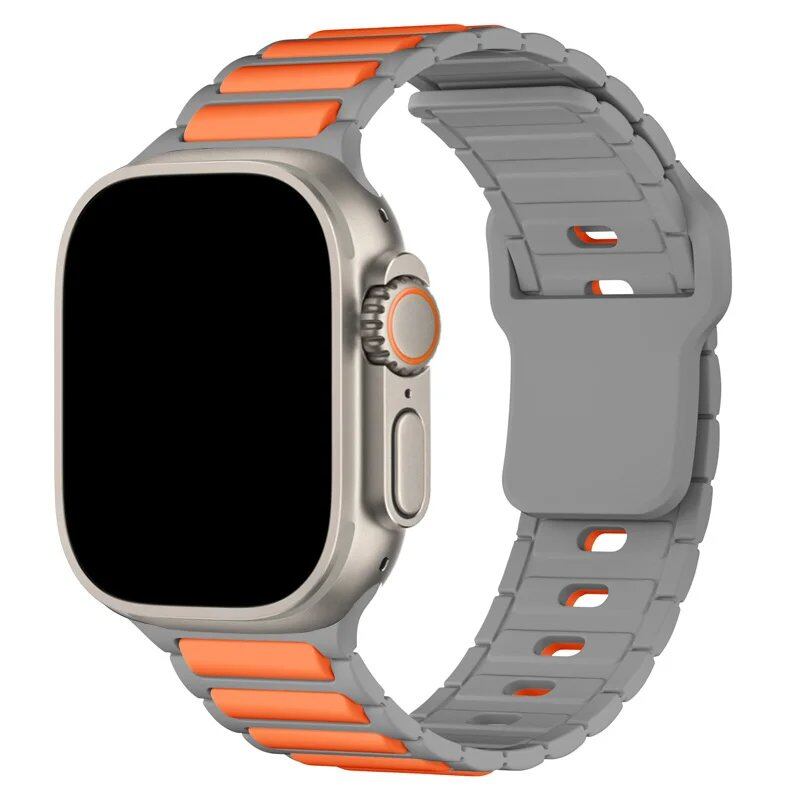 Apple Watch用シリコンバンド(対応機種:Series 9/8/7/6/5/SE/Ultra 2、サイズ:38mm/40mm/42mm/44mm/45mm/46mm/49mm) バンドカラー:mm 並行輸入品