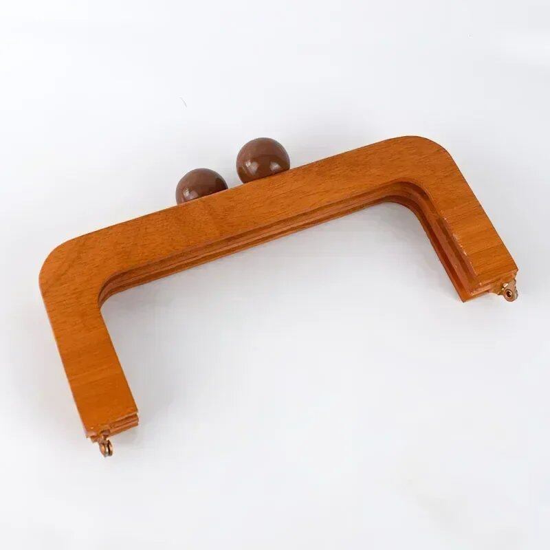 Set of 1, 2, or 3 Deepile 20cm Bag Frames, Wooden Handles, Bag Closures, Kiss Clasps, Purse Lock Buckles, DIY Craft Brackets, Accessories, Size: Parallel Import