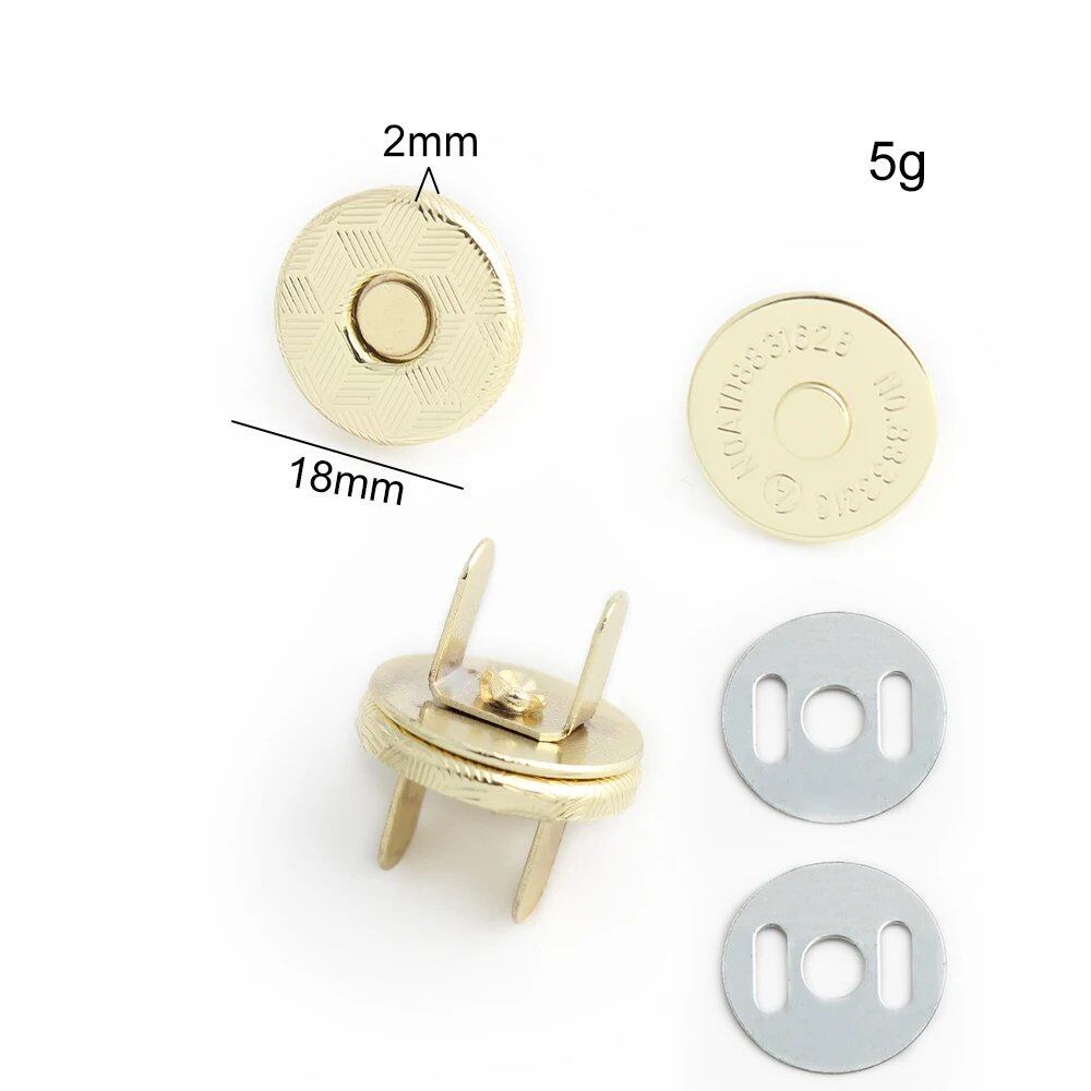 14-18-20mm 強力薄型金属丸型マグネットボタン DIY ポーチ コート ハンドバッグ スナップ留め金具 隠しボタン アクセサリー サイズ: 並行輸入品