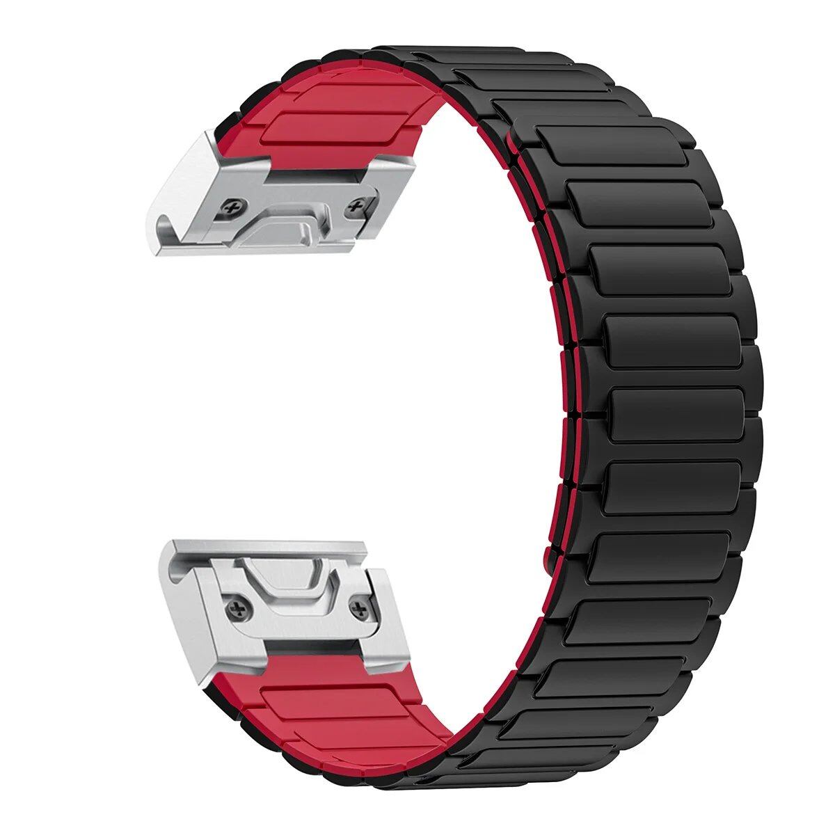 26mm Magnetic Silicone Loop Bracelet Band for Garmin Fenix 7X, 7 Pro, 6X, 5X, 5 Plus, Tactix 7, Forerunner 965, 955, and Enduro 2. Band Color: ; Band Width: 26mm. Parallel Import.