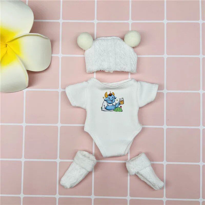 Animal Zodiac Sign 6-inch Mini Reborn Doll Clothes, Cute Baby Doll Outfits, Boy/Girl Doll Au Pair, Parallel Import