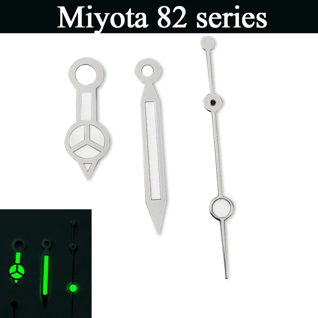 "Watch Hands, Silver, Green, Blue, Luminous Hands for NH35, NH36, ETA2824, 2836, Miyota8205, 8215, 821A, Meiju DG2813, 3804" Color: Parallel Import