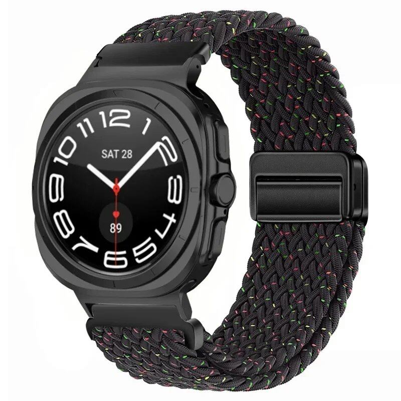 Replacement Nylon Loop Strap for Samsung Galaxy Watch Ultra (47mm) with Magnetic Buckle, Compatible with Galaxy Watch 7 Ultra, Band Color: Compatible with Galaxy Watch Ultra; Band Width: Compatible with Galaxy Watch Ultra (Parallel Import)