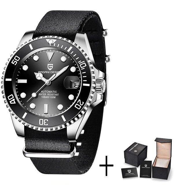 Pagani Design Top Brand Automatic Watch, Luxury Sapphire Crystal, Mechanical Sport Watch, Stainless Steel, Waterproof, Men's Watch, Size: Parallel Import