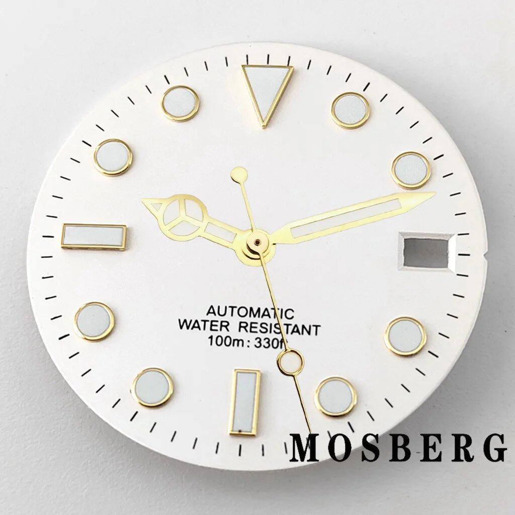 28.5mm Dial (with Luminova) Automatic Movement Replacement for NH35/NH36, Color: Hands Included, Parallel Import