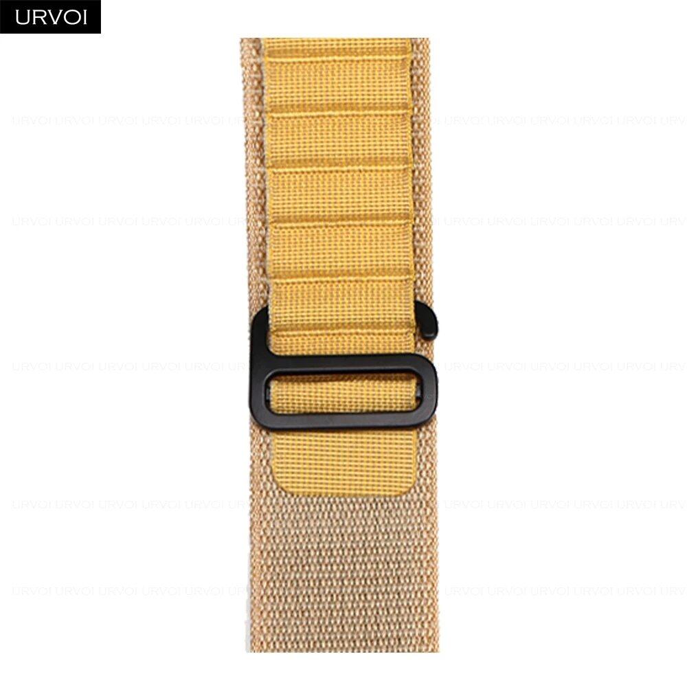 URVOI Apple Watch Ultra 2 Band, Compatible with Series 10/9/8/7/6/SE, Alpine Loop Black, G-Hook Closure, Polyester Woven Cord, Compatible with iWatch 49mm, Band Colors: 44mm, 45mm, 46mm, 49mm, Parallel Import