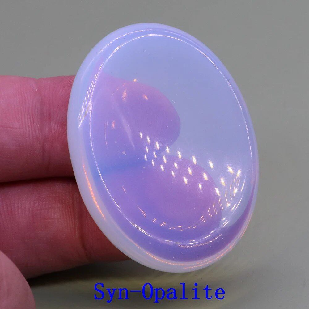 35x45mm Thumb Worry Stone (Stress Relief Stone for Thumb) Oval Massage Quartz Healing Crystal Chakra Energy Therapy Meditation Spiritual Natural Gemstone Decoration Size: Parallel Import