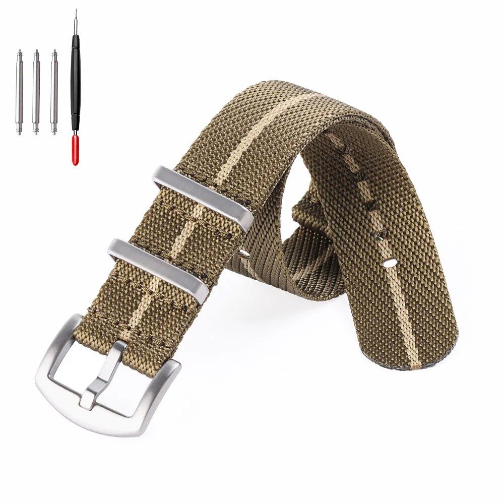 Premium Military Strap - 18/20/22mm Nylon Watch Band for Tudor and Seiko - Compatible with Rolex and Omega 007 - Men's and Women's Fabric Bracelet, Band Color: mm, Parallel Import