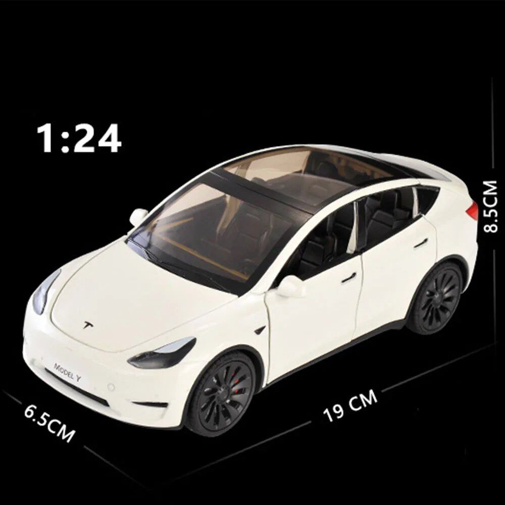 1/24スケール モデルY ダイキャスト合金製 トイモデルカー サウンド&ライト付き プルバック機能 コレクション 男の子向けおもちゃ ギフト 並行輸入品
