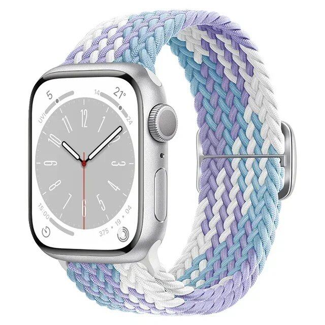 アップルウォッチUltra 2用ナイロンストラップ バンド 49mm 40mm 44mm 41mm 38mm 45mm対応 伸縮ブラidedループ ブレスレット iWatchシリーズ9/8/7/6/SE/5/4対応 バンドカラー:mm 並行輸入品