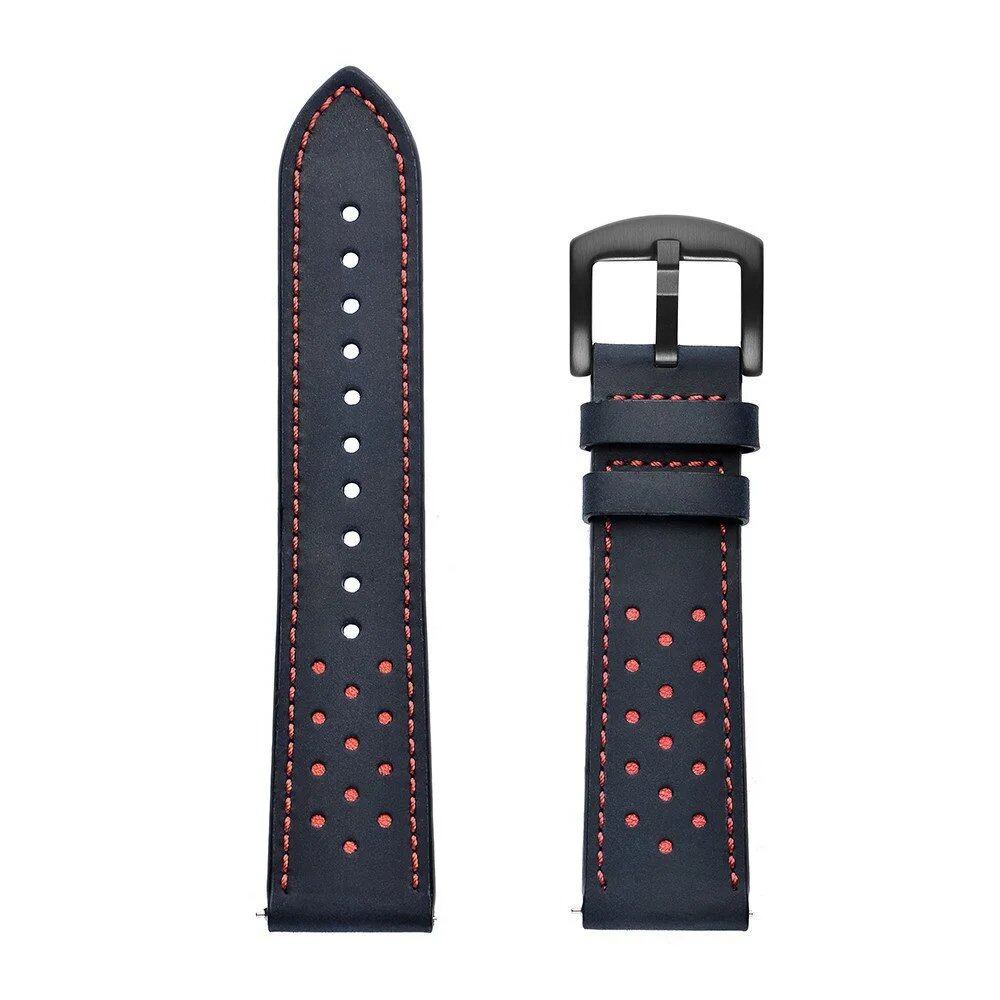 22mm Breathable Leather Strap for OnePlus Watch 3/2/2R, OPPO Watch 4Pro/X/X2, Realme Watch 2/3/S Pro, 46mm Band, Band Color: Parallel Import