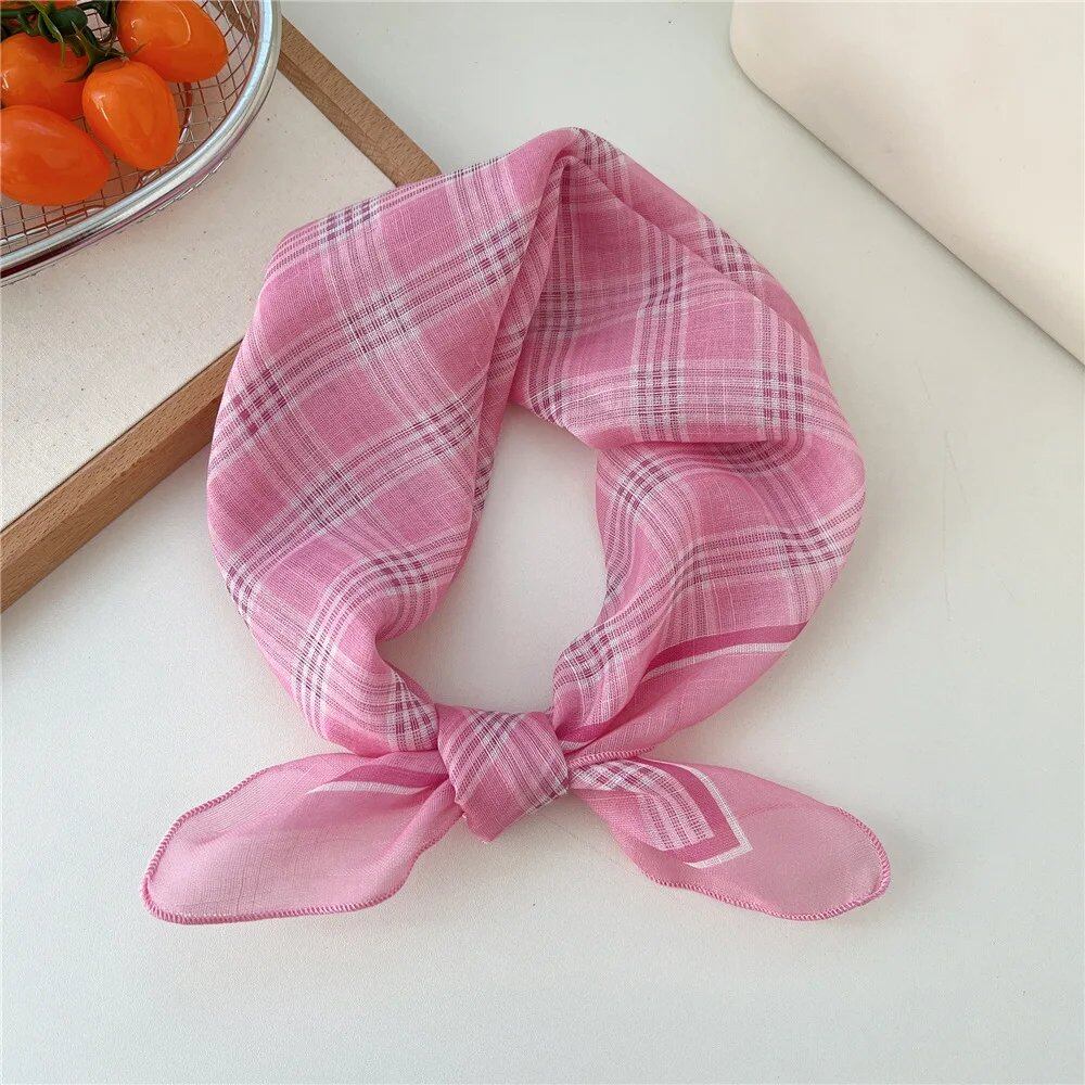 Women's Fashion Bandana Cotton Headscarf Small Hijab Floral Print Handkerchief Hair Scarf Headband Neck Scarf Size: One Size Fits Most; Parallel Import