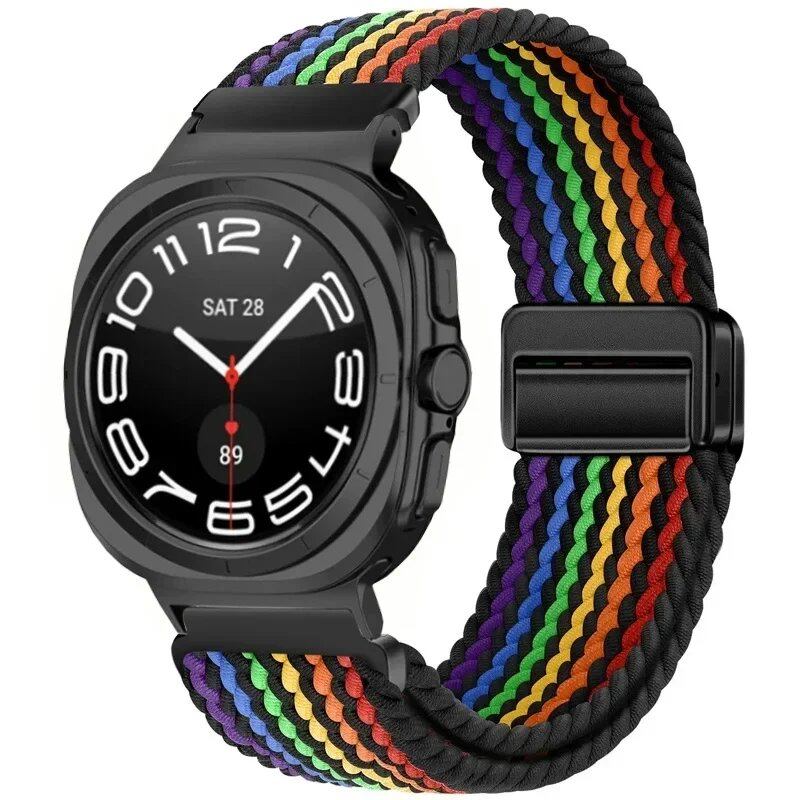 Replacement Nylon Loop Strap for Samsung Galaxy Watch Ultra (47mm) with Magnetic Buckle, Compatible with Galaxy Watch 7 Ultra, Band Color: Compatible with Galaxy Watch Ultra; Band Width: Compatible with Galaxy Watch Ultra (Parallel Import)
