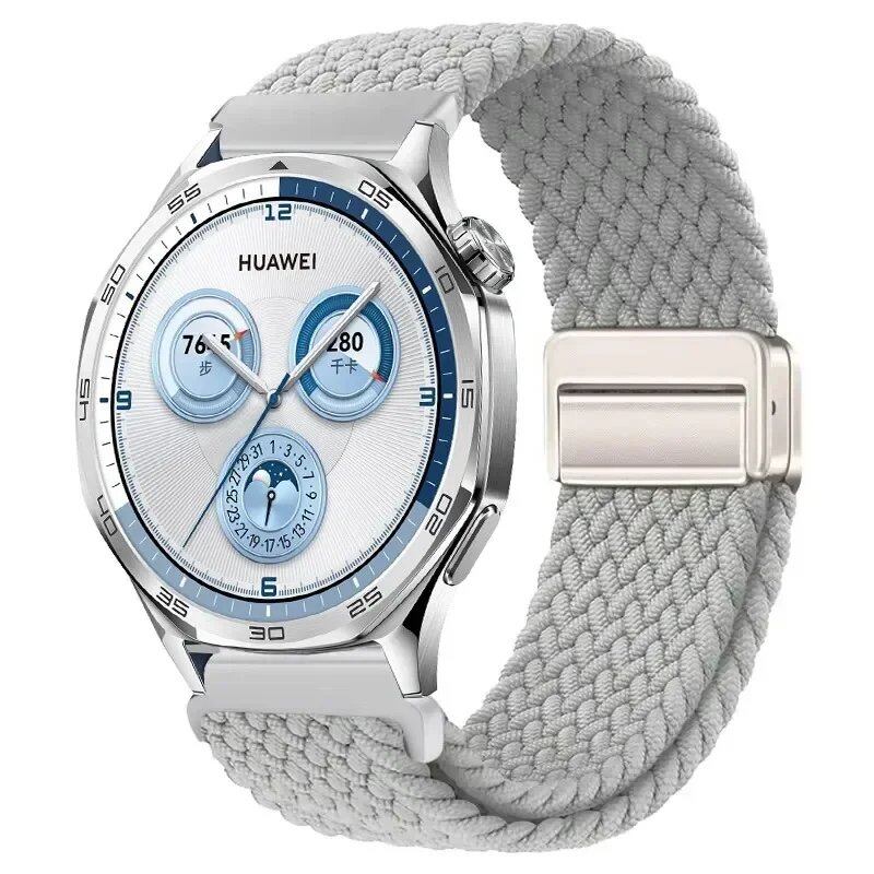 22mm Nylon Loop Strap for Huawei Watch GT5 Pro / GT4 / GT3 / GT2e (46mm) - Compatible with Huawei Watch 4 / 3 Pro Wristband Accessory, Band Color: ; Band Width: 22mm, Parallel Import