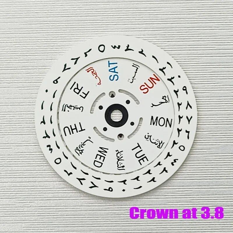 White date week wheel, compatible with NH35 and NH36 models, Arabic dial, automatic movement, crown at 3.0/3.8 o'clock, color H, parallel import