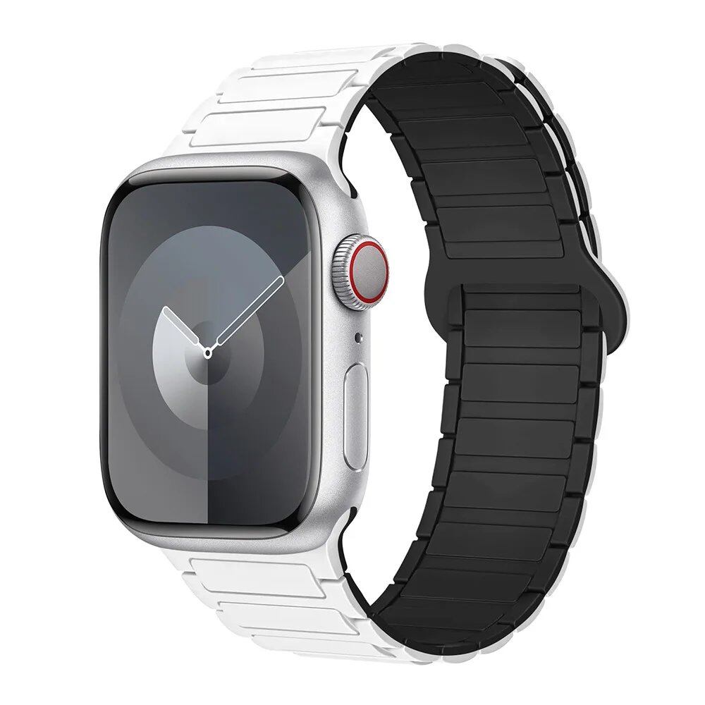 Magnetic Loop Band for Apple Watch, Compatible with 44mm, 40mm, 49mm, 45mm, 41mm, and 38mm Silicone Straps, Compatible with iWatch Series 9/8/7/6/5/4/3/SE/Ultra 2, Parallel Import