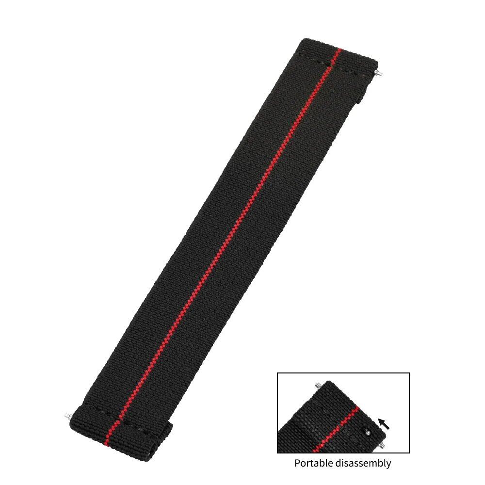 13cm Pale Blue Premium Grade Hook and Loop Adhesive Watch Band, 18/19/20/21/22mm Nylon Replacement Watch Strap, Band Color: mm, Parallel Import