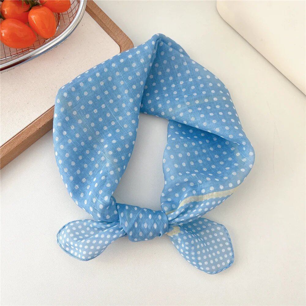 Women's Fashion Bandana Cotton Headscarf Small Hijab Floral Print Handkerchief Hair Scarf Headband Neck Scarf Size: One Size Fits Most; Parallel Import