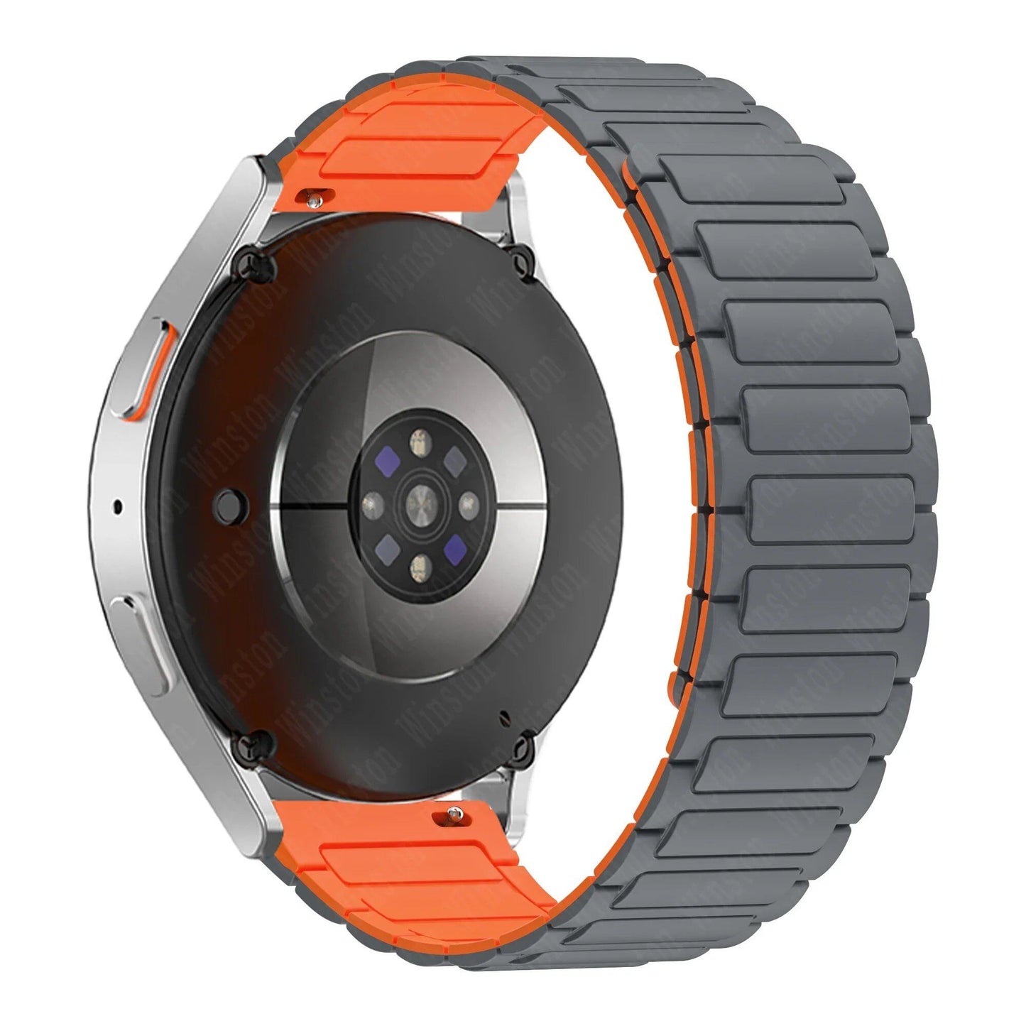 サムスンギャラクシーウォッチ7・6・5・4・6クラシック対応 20mm 22mm マグネット式シリコンバンド フアウェイウォッチGT5・4・3Pro(46mm)用 超快適ストラップ バンドカラー:mm 並行輸入品