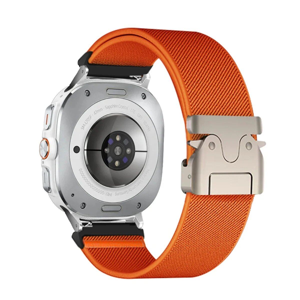 47mm Sport Nylon Bracelet Braided Loop Strap for Samsung Galaxy Watch 7 Ultra. Band Color: Compatible with Galaxy Watch 7 Ultra. Parallel Import.