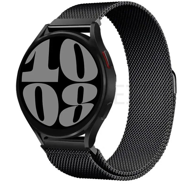 Compatible with Samsung Galaxy Watch 5/6/4/Classic, 22mm/20mm Metal Milanese Loop Magnetic Star-Like Bracelet, Hubai GT4/3/2e Strap, Size 2, Parallel Import