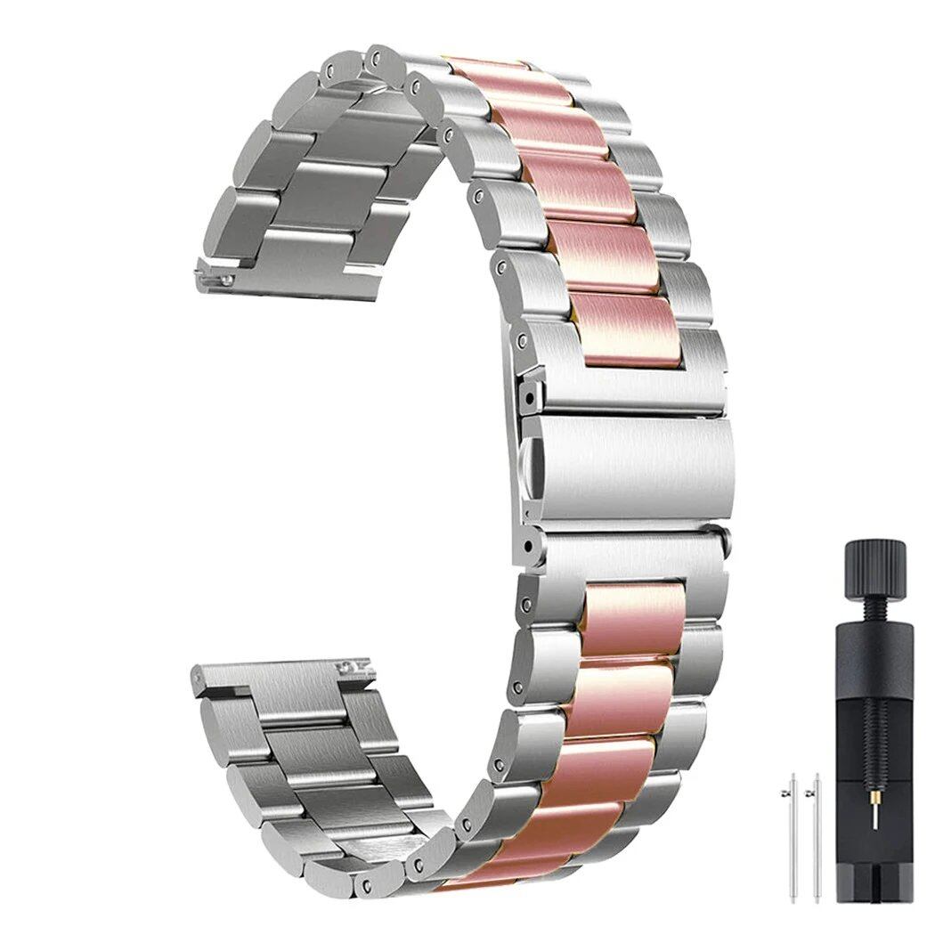 レッドミー ウォッチ5 アクティブ ライト用 ステンレススチール ストラップ - メタルブレスレット ウォッチバンド (Xiaomi Redmi Watch 5 Lite 対応 男女兼用 時計ベルト) バンドカラー: 並行輸入品